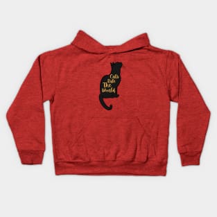 Cats Rule The World Kids Hoodie
